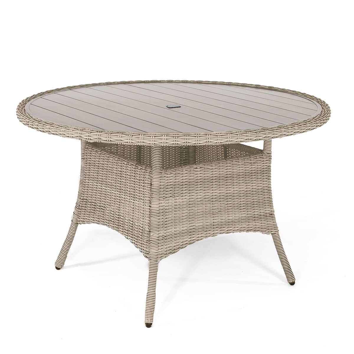 Kettler Palma Dining Cm Round Table Oyster With Aluminium Hand