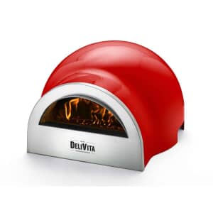 DeliVita Wood Fired Pizza Oven in Chilli Red