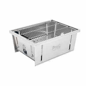 ProQ Flatdog Portable Stainless Steel Charcoal Fold Flat BBQ