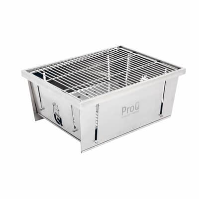 ProQ Flatdog Portable Stainless Steel Charcoal Fold Flat BBQ