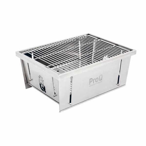 ProQ Flatdog Portable Stainless Steel Charcoal Fold Flat BBQ