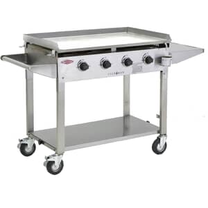 BeefEater Clubman Smash Griddle Plancha 4 Burner - Stainless Steel Gas BBQ