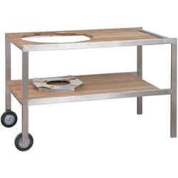 Monolith Teakwood and Stainless Steel Table - Classic