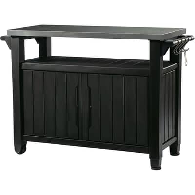 Keter Outdoor Kitchen Unity Double BBQ Table - Anthracite