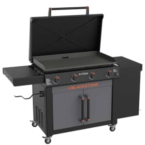 Blackstone 36 Inch 4 Burner Culinary Gas Griddle With Cabinet And Side Table
