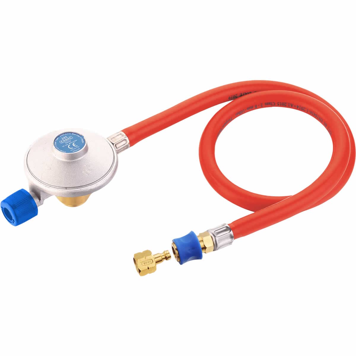 Cadac EN417 Threaded Disposable Gas Canister Regulator and Hose Kit - Quick Release