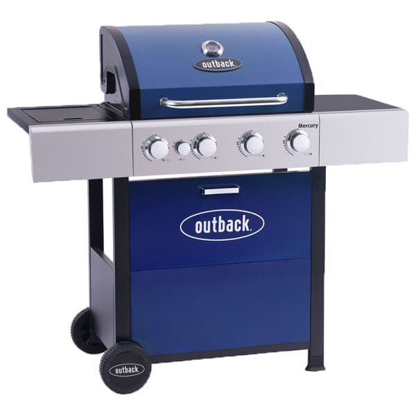 Outback Mercury 4 Burner Gas BBQ Blue
