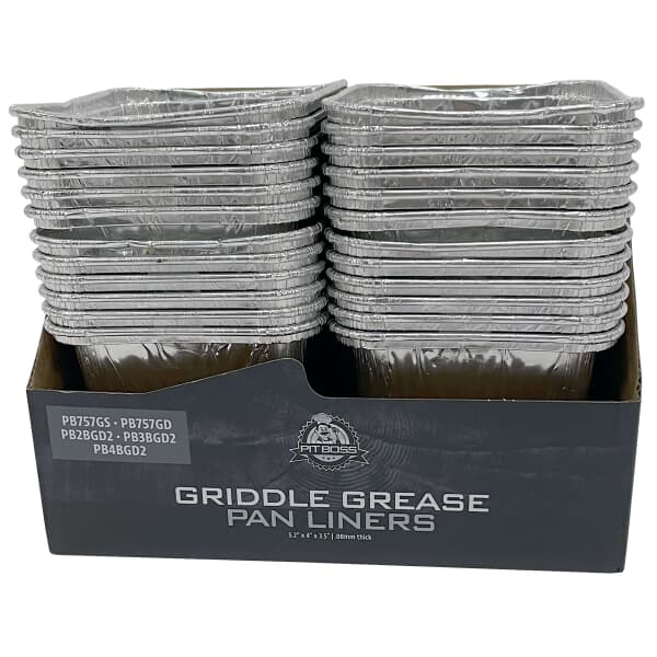 Pit Boss Foil Grease Pan Liners - Ultimate Plancha 2, 3, 4 Burner - 6 Pack