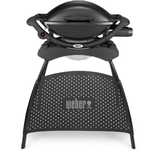 Weber Q1000 Portable Gas BBQ with Stand in Black