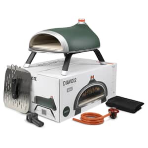 DeliVita Diavolo Gas Fired Pizza Oven in Green