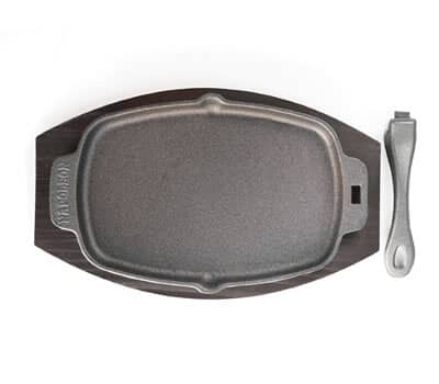 Napoleon Cast Iron Skillet With Wooden Base