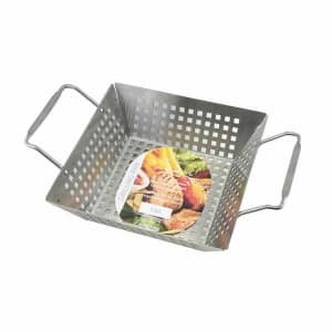Apollo Deep BBQ Grill Pan with Perforated Holes 32 x 22 x 10 cm Stainless Steel