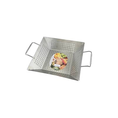 APOLLO Deep Grill Pan Brushed Steel | Silver | 41 x 30 x 8 cm