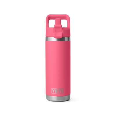 Yeti Rambler 18 Oz Coloured Straw Bottle Tropical Pink
