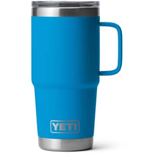 Yeti Rambler 20 Oz Travel Mug Big Wave Blue