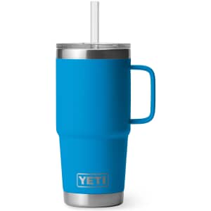 Yeti Rambler 25 Oz Straw Mug Big Wave Blue