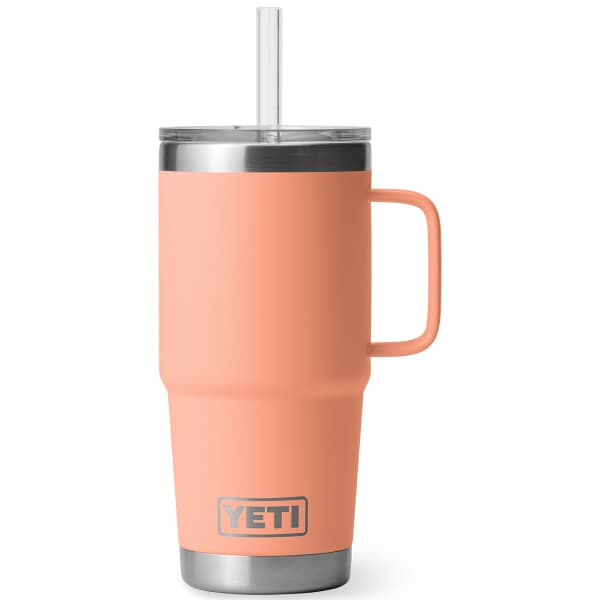 Yeti Rambler 25 Oz Straw Mug Lowcountry Peach