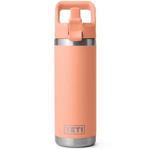 Yeti Rambler 18 Oz Coloured Straw Bottle Lowcountry Peach