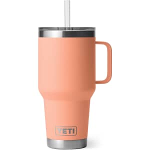 Yeti Rambler 35 Oz Straw Mug Lowcountry Peach