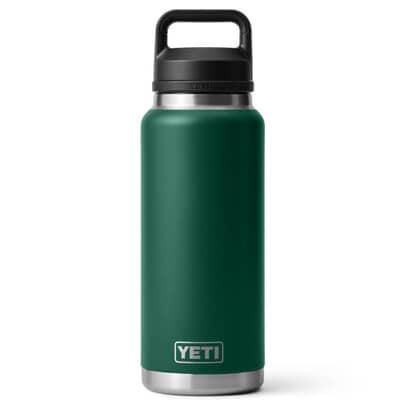 Yeti Rambler 36 Oz Bottle Chug Black Forest Green