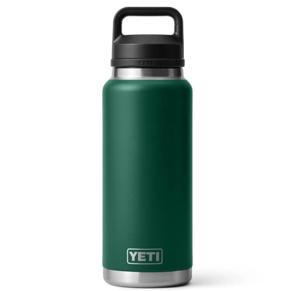 Yeti Rambler 36 Oz Bottle Chug Black Forest Green