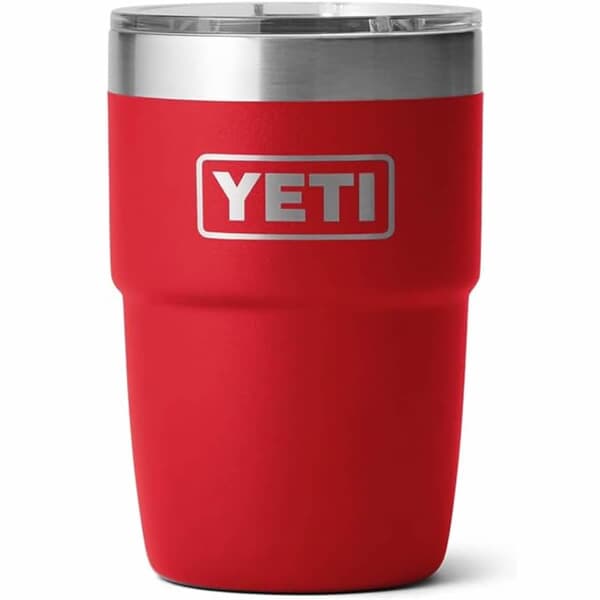Yeti Rambler 8 Oz Stackable Cup Rescue Red with Ceramic Lining