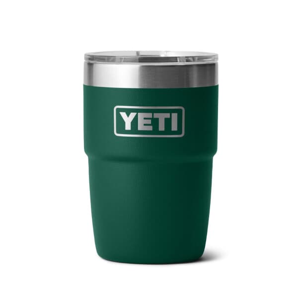 Yeti Rambler 8 Oz Cup Black Forest Green with Ceramic Lining