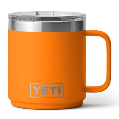 Yeti Rambler 10 Oz Mug with Ceramic Lining King Crab Orange