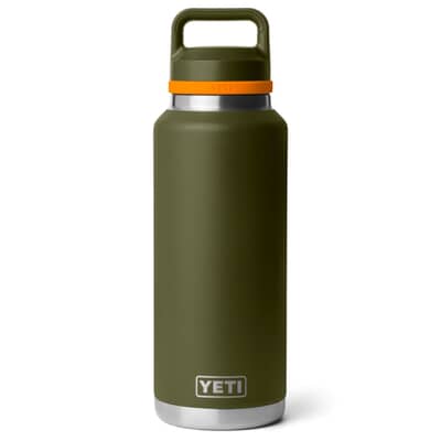 Yeti Rambler 46 Oz Chug Bottle Olive And King Crab Orange