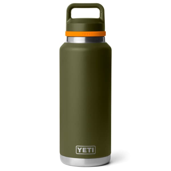 Yeti Rambler 46 Oz Chug Bottle Olive And King Crab Orange
