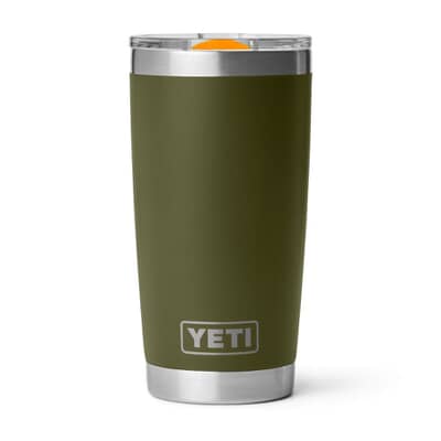Yeti Rambler 20 Oz Tumbler Olive And King Crab Orange