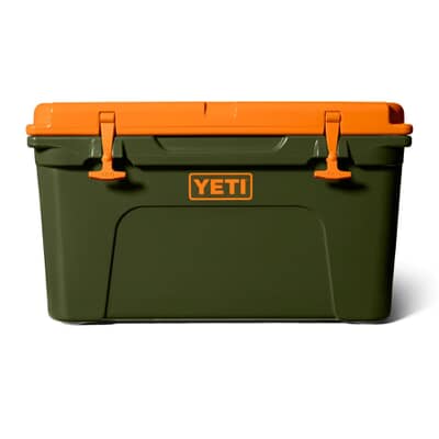 Yeti Tundra 45 Hard Cooler Olive And King Crab Orange