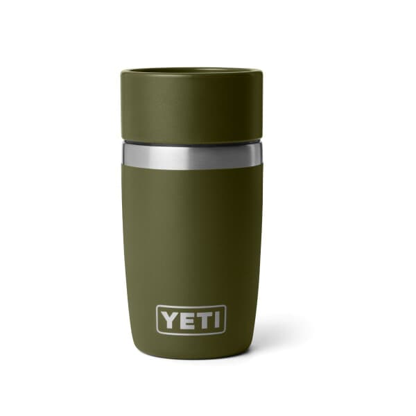 Yeti Rambler 8 Oz Travel Bottle Olive and King Crab Orange
