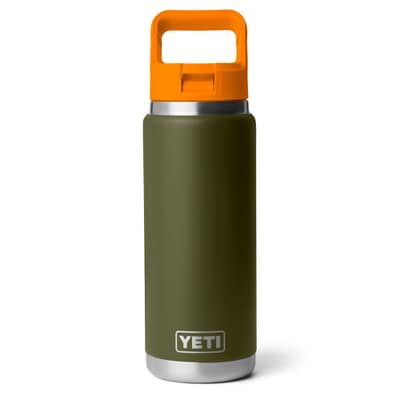 Yeti Rambler 26 Oz Colour Straw Bottle Olive And King Crab Orange