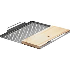 Napoleon Stainless Steel Multifunctional Grill Topper including Cedar Wood Plank