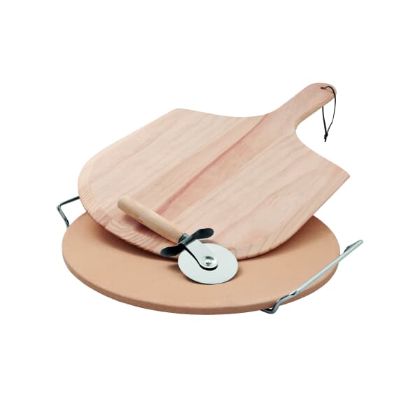 BeefEater BBQ Pizza Set - includes 33cm Stone | Pizza Cutter | Pizza Paddle