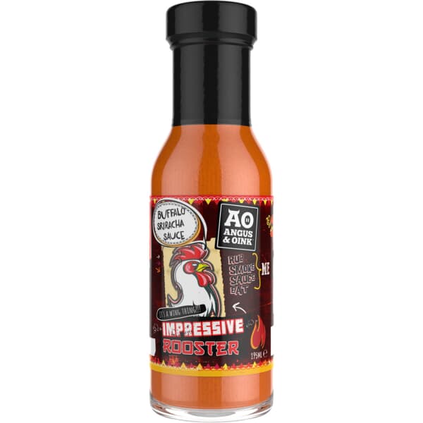 Angus and Oink Impressive Rooster Buffalo Sriracha Sauce - 300g
