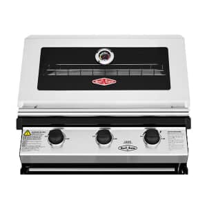BeefEater Discovery 1200S Series 3 Burner Stainless Steel Hood Built In Gas BBQ