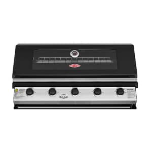 BeefEater Discovery 1200E Series 5 Burner Black Enamel Hood Built In Gas BBQ