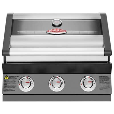BeefEater Discovery 1600E Series Dark 3 Burner Built In Gas BBQ