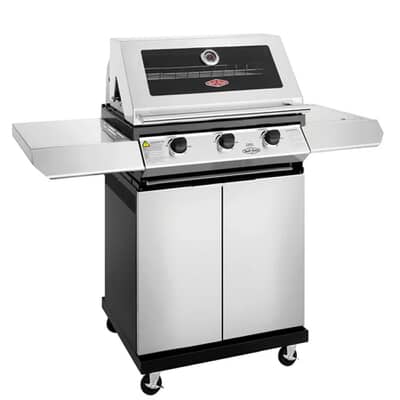 BeefEater Discovery 1200S Series 3 Burner And Side Burner Trolley Gas BBQ