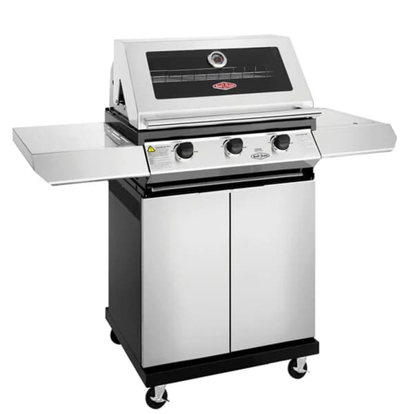 BeefEater Discovery 1200S Series 3 Burner And Side Burner Trolley Gas BBQ