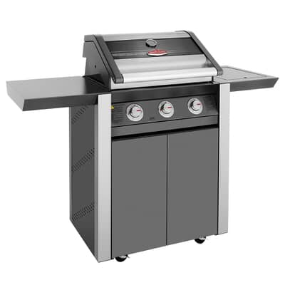BeefEater Discovery 1600E Series 3 Burner And Side Burner Trolley Gas BBQ