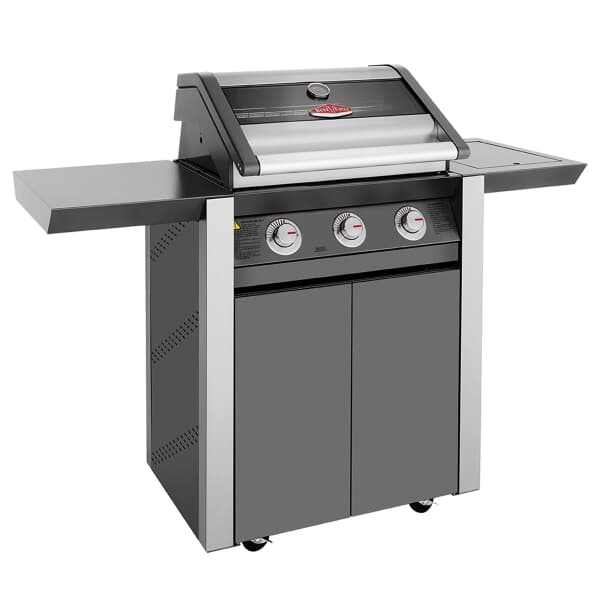 BeefEater Discovery 1600E Series 3 Burner And Side Burner Trolley Gas BBQ