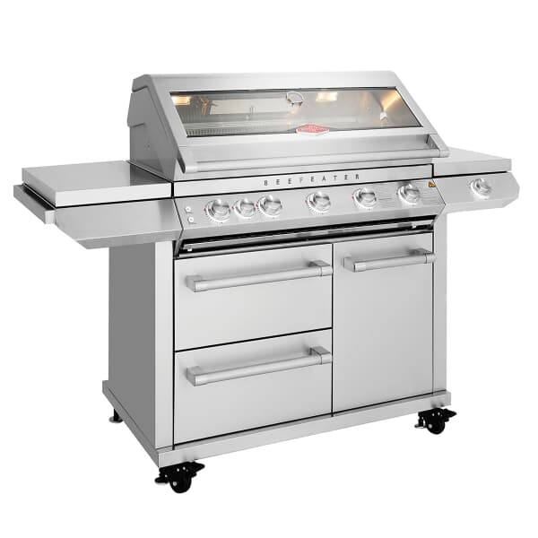 BeefEater Signature 7000 Series Premium 5 Burner And Side Burner Trolley Gas BBQ