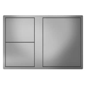 BeefEater Outdoor Kitchen Single Cupboard Door with 2 Drawers Stainless Steel