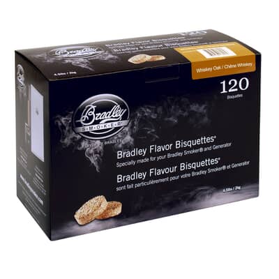 Bradley Smoker Flavour Bisquettes 120 Pack - Whiskey Oak