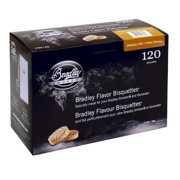 Bradley Smoker Flavour Bisquettes 120 Pack - Whiskey Oak