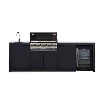 Cabinex Classic Outdoor Kitchen With Signature S3000E 4 Burner BBQ Black
