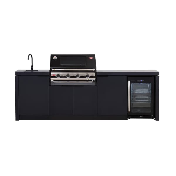 Cabinex Classic Outdoor Kitchen With Signature S3000E 4 Burner BBQ Black